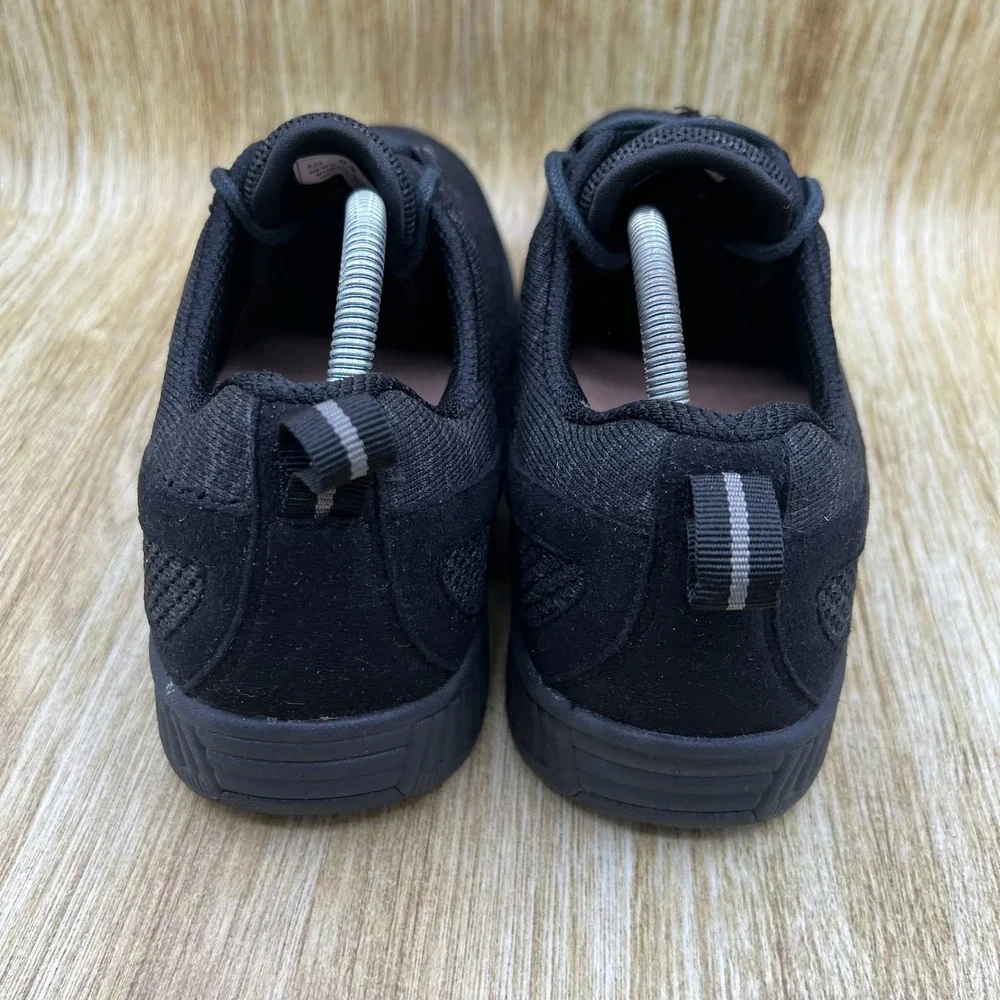 Orthofeet 633 Sneakers Men's Size 9.5 2E Wide Black Knit Athletic Walking
